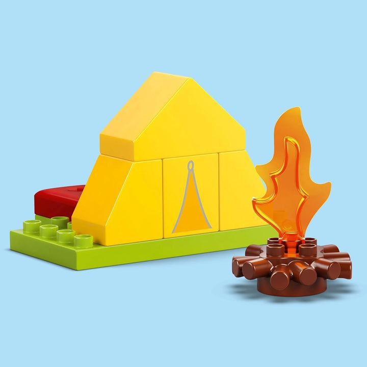 LEGO DUPLO Peppa Wutz Camping Trip - jucărie educativă pentru băieți și fete de la 2 ani - include cort, canoe, foc de tabără și 2 minifigurine - jucărie pentru activități motorii, sortare după culoare 10452 Seturi de constructie Besuche den LEGO-Store