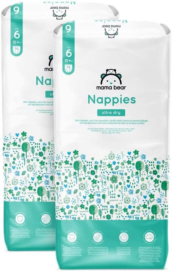 Scutece Mama Bear Ultra Dry, diverse marimi si cantitati Mama si Copilul Naty Shop 6 (15+ Kg) Pachet lunar