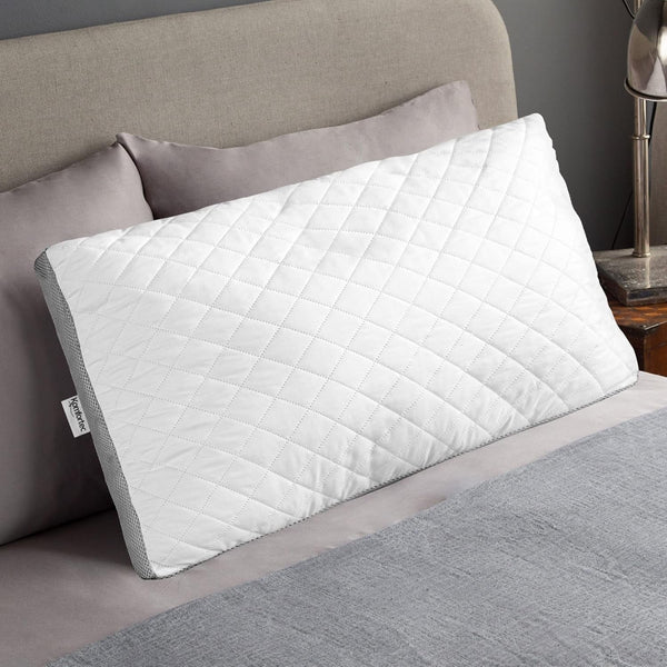 Pernă 40X80 cm din microfibră, pernă lavabilă, pernă respirabilă pentru dormit lateral, pernă de pat pentru alergici și toate pozițiile de dormit, gri Perne standard Naty Shop Gri 40 X 80 Cm