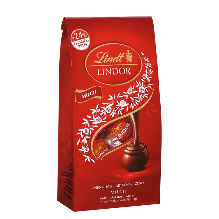 Lindt Chocolate LINDOR Double Chocolate Balls, Promoție | Pungă de 137 G Bomboane de Ciocolata Naty Shop Ciocolata cu lapte