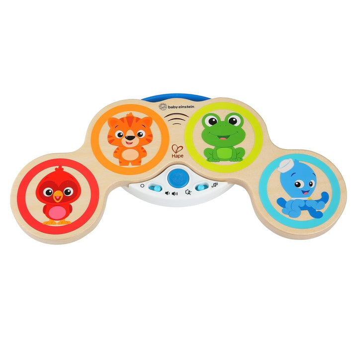Baby Einstein 12577 Hape Cal's First Melodies Magic Touch Piano Pian muzical de jucărie din lemn cu 3 foi muzicale, 6 melodii, de la 6 luni, multicolor, 1 bucată (pachet de 1) Jucarii Bebe Naty Shop Tobă Magic Touch