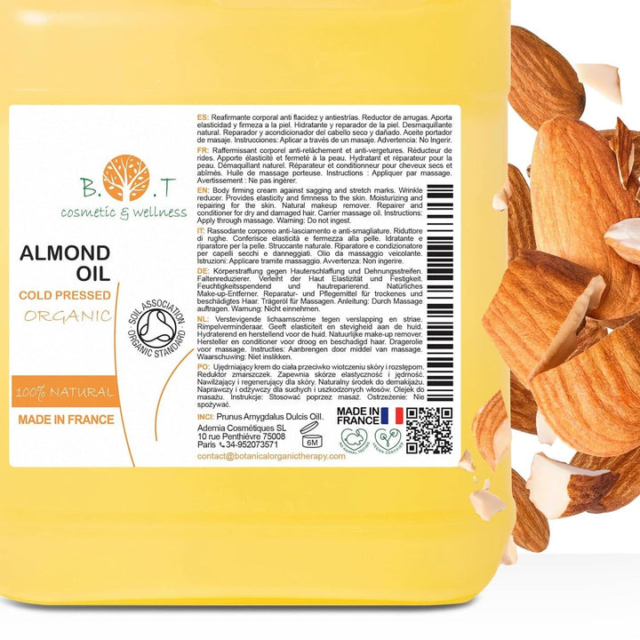 Ulei de migdale BIO pur, presat la rece, natural, 250 ml Cosmetice si Infrumusetare Naty Shop