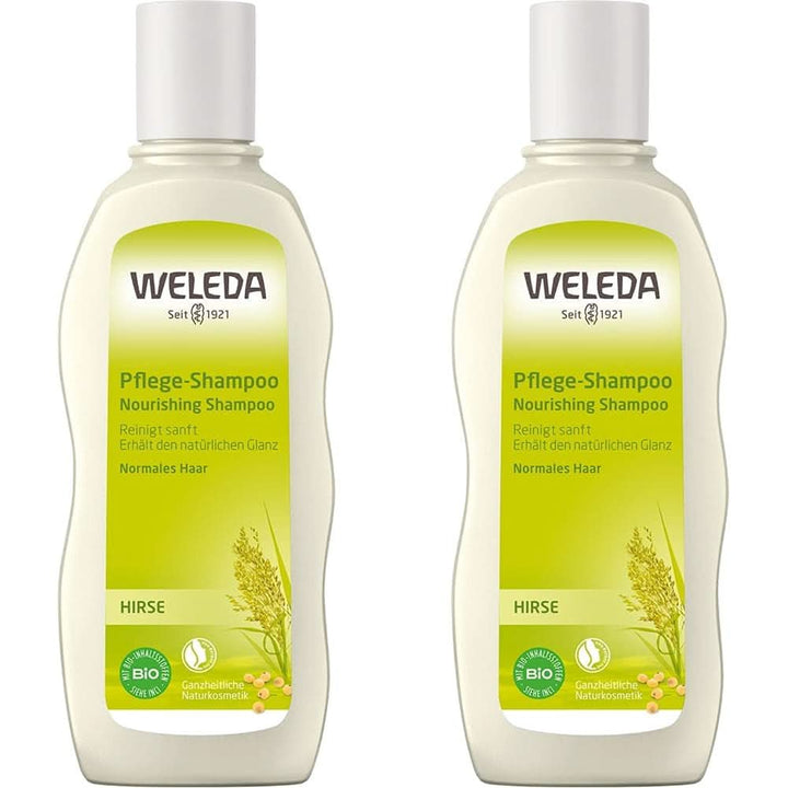 WELEDA Organic Millet Care Shampoo, curatare delicata, 190 ml Duș și baie Naty Shop 2 x 190 ml Șampon pentru îngrijire
