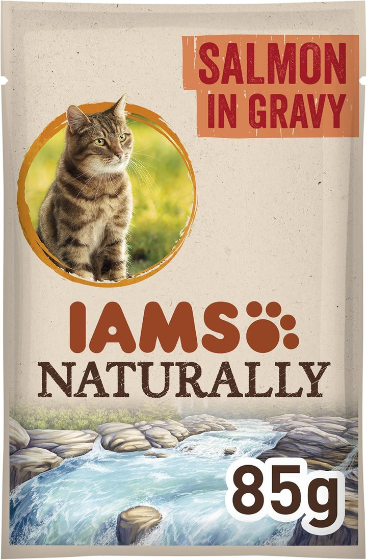 Iams Naturally Cat somon, pungă proaspătă, 1pachet (1 X 85 G)