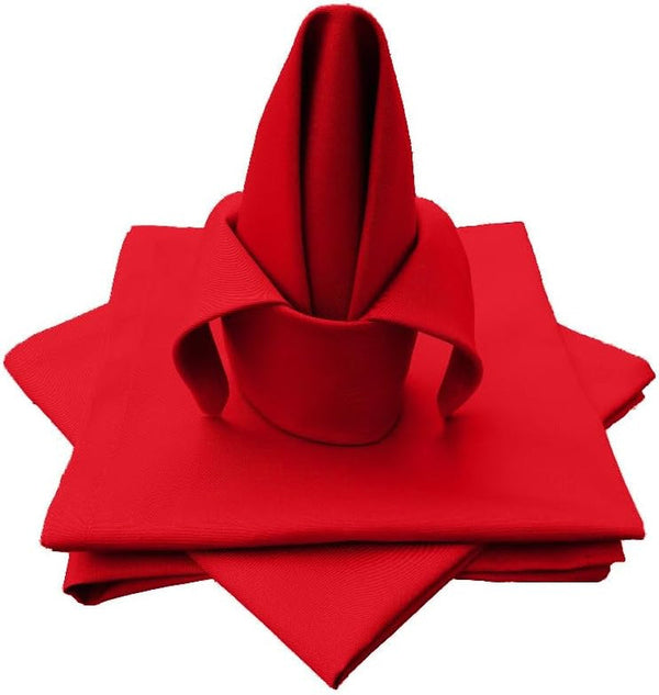 Lemos Home Șervețel de masă din țesătură de înaltă calitate 4 bucăți 100% bumbac Colecție Concept, culoare și dimensiune selectabile (Set de 4 șervețele din țesătură - 45X45Cm, roșu)