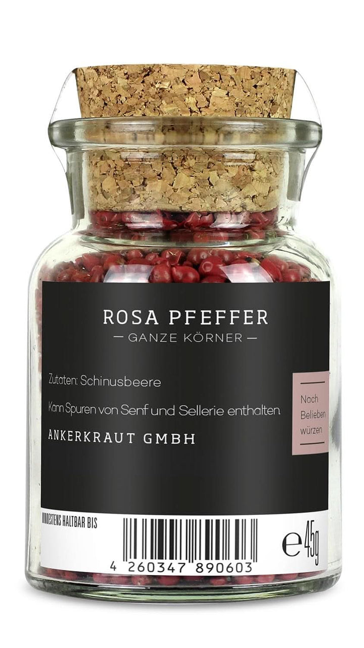 Ankerkraut, piper roz (Schinus Berry), fructe de padure roz, perfect pentru Gin Tonic, 45 grame Condimente Naty Shop