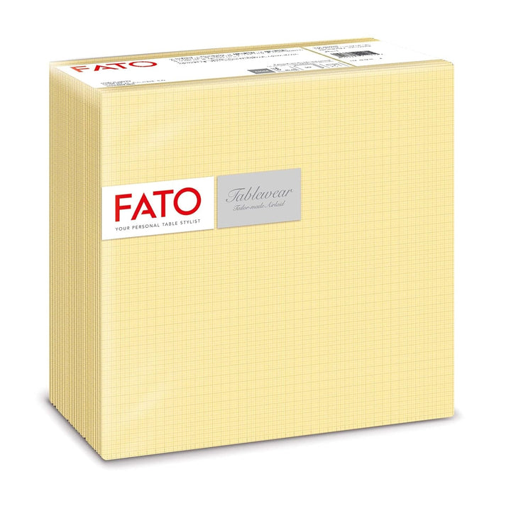 Fato - Șervețele din hârtie uscată, airlaid, efect textil, pachet de 50 de șervețele, format 40X40 pliate în 4, decor Shade Silver