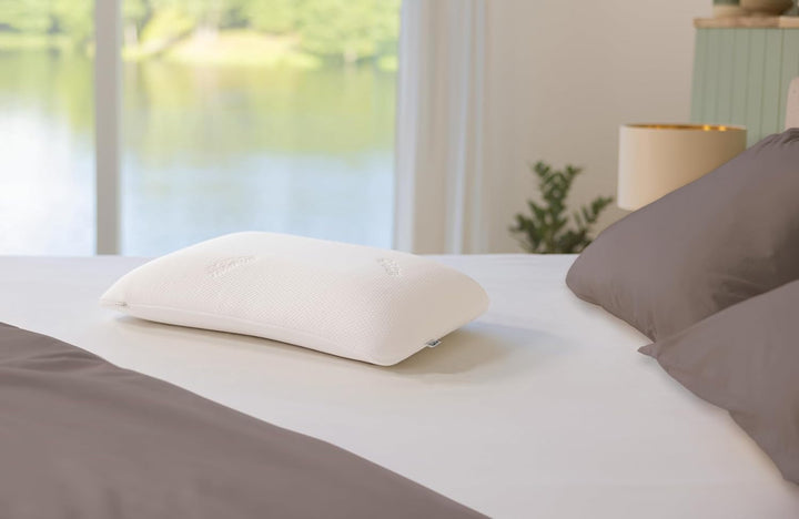 Pernă de dormit TEMPUR Symphony din spumă cu memorie, pernă ergonomică de susținere a gâtului pentru dormit pe spate și lateral, fermă, S (63 X 43 X 11 Cm) Perne standard Naty Shop