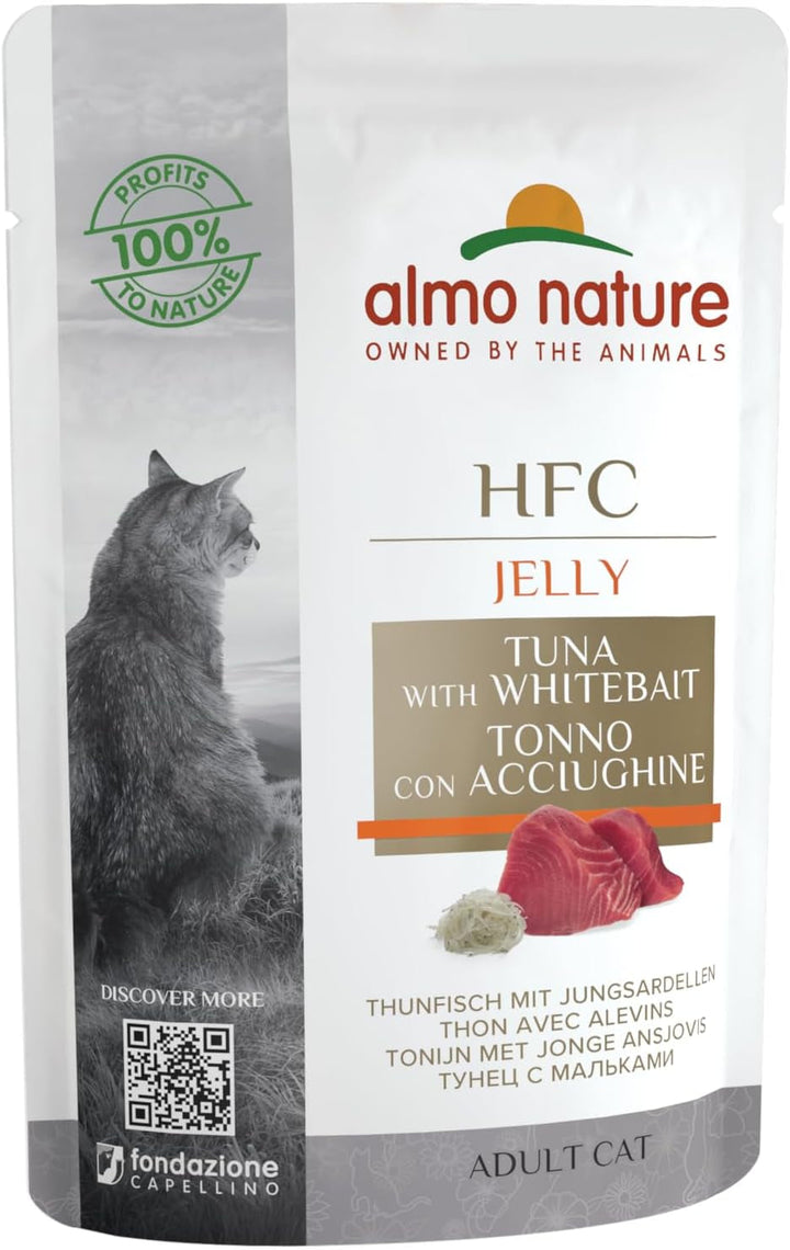 Almo Nature HFC Jelly Hrană umedă pentru pisici cu ton și limbă-de-mare 24Pack (24 X 55G)