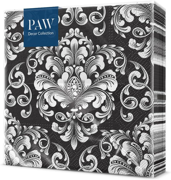 PAW - Șervețele gofrate 3 straturi (33 X 33 Cm) I 20 bucăți I Perfect pentru zile de naștere, petreceri, nunți, comuniuni, sărbători I Decorațiuni de masă Șervețele din hârtie texturată I Inspirație modernă (Hortensia)