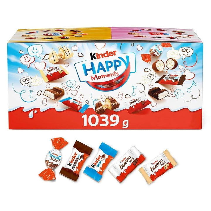 Kinder Happy Moments Mini Mix – Mischung Aus Spezialitäten Von Kinder – 5 Verschiedene Sorten – 1 X 1039 G Großpackung Schokolade Naty Shop