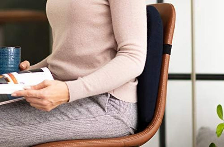 TEMPUR pernă lombară I Reglabilă în înălțime I Culoare albastru I Dimensiune 36 X 36 X 7 Cm Perne lombare Naty Shop