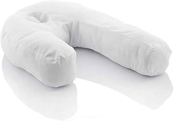 Innovagoods - Pernă ergonomică în formă de U pentru somn lateral, Ideală pentru sarcină, Promovează respirația liniștită, Reduce sforăitul, Bumbac și poliester, Alb, 39 X 57 X 14 Cm Perne ortopedice cervicale Naty Shop Titlu implicit