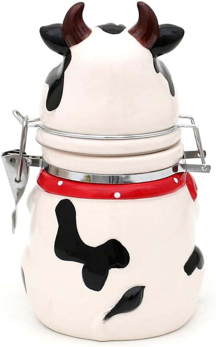 Dekohelden24 cutie de depozitare ceramică vacă, aprox. 12 x 11 x 20.5 cm, 20 Cutii depozitare alimente Naty Shop
