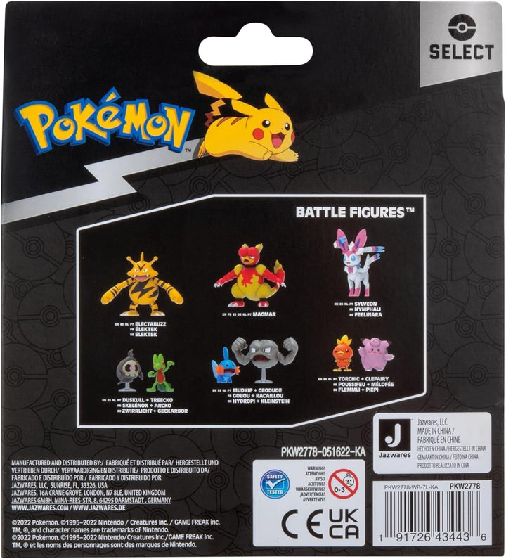 Pokemon PKW2778 Select 3-Pack cu Pichu și Pikachu și figuri de luptă Raichu de 7,6 cm, Evolution Multipack Style 2 Action figures Naty Shop