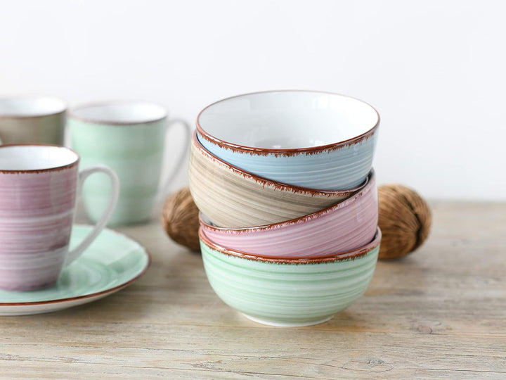 Creatable, 22582, Serie SAMBA, 16-Teiliges Geschirrset, Kombiservice Aus Porzellan, Spülmaschinen- Und Mikrowellengeeignet, Qualitätsproduktion Seturi vesela masa Naty Shop