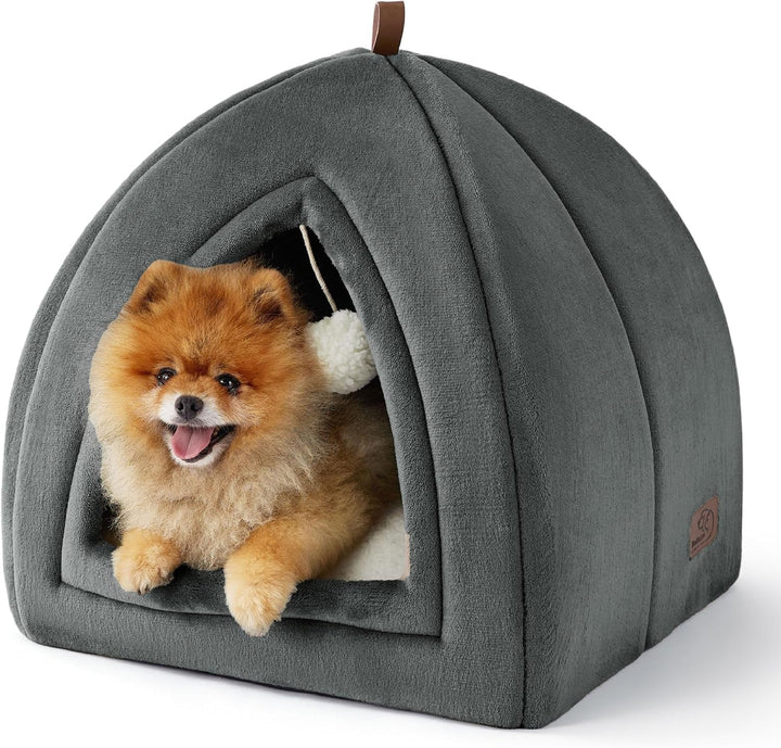 BEDSURE Peșteră pentru Pisici Roz - Pat Pliabil pentru Pisici cu Pernă Lavabilă, Cort pentru Pisici, Animale de Companie Mici și Medii, Casă de Pisici de Interior Moale și Călduroasă, 40 x 40 x 40 cm