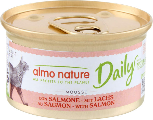 Almo Nature Daily Wet Food pentru pisici adulte Mousse cu somon - conservă 24X85 G