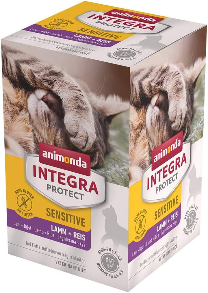 Animonda INTEGRA PROTECT Hrană umedă pentru pisici Sensitive Pure Pork (16 X 100G), recomandată de veterinari pentru alergii alimentare, hrană dietetică dezvoltată de veterinari pentru pisici adulte