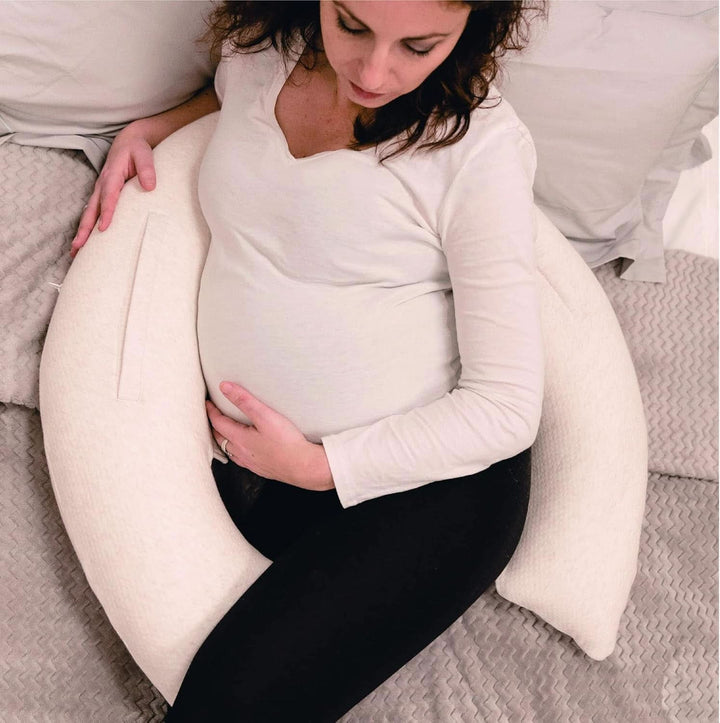 Pernă de alăptare multifuncțională, 4 în 1, Soft Nova, bej, pernă unică: 202 cm, fotoliu, 40 X 75 X 22 cm Accesorii Hrana si Alaptare Bebe Naty Shop