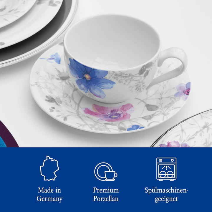Villeroy & Boch - Mariefleur Gris Set de cafea sau mic dejun din porțelan premium Seturi vesela masa Naty Shop