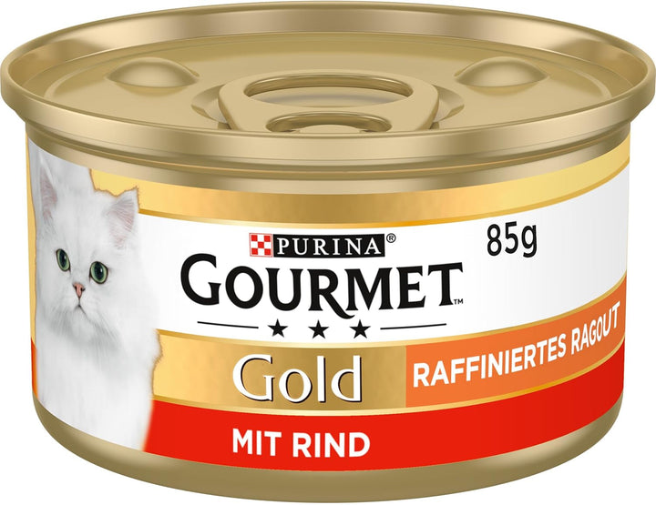 Gourmet Gold Refined Ragout Hrană umedă pentru pisici, cu ton, pachet de 12 (12 X 85G)