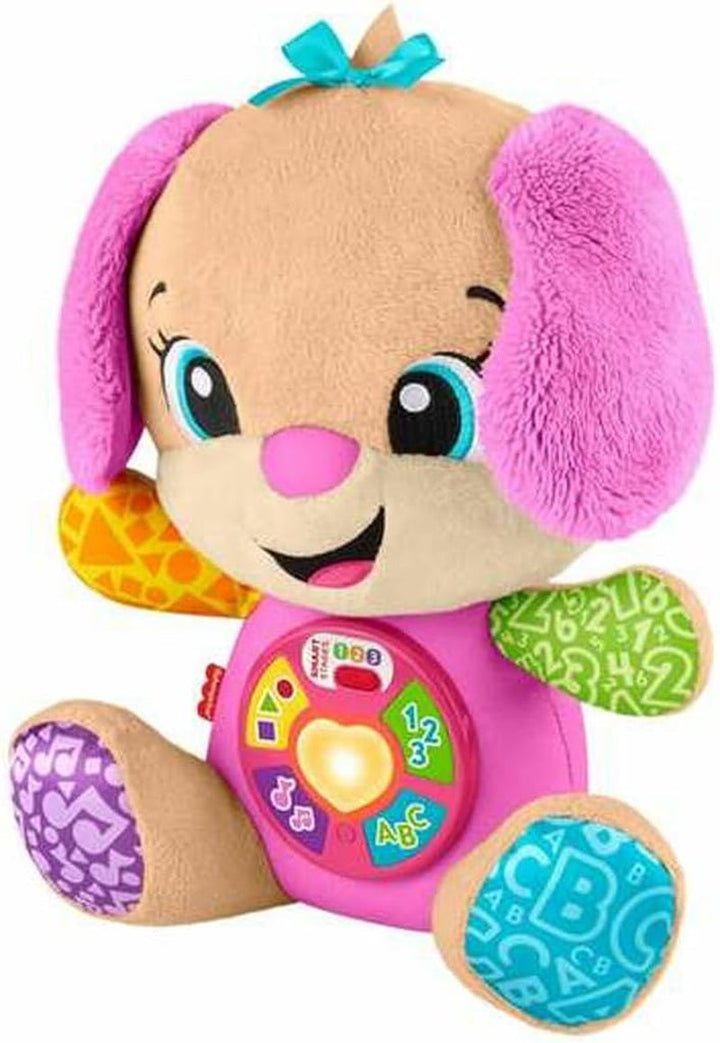 Fisher-Price Laugh & Learn JFD35 jucărie moale cu Smart Stages Jucărie muzicală de învățare pentru bebeluși de la 6 luni, versiune multilingvă: italiană, spaniolă, portugheză, engleză, JFD35 Jucarii Bebe Naty Shop Titlu implicit