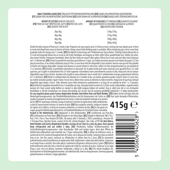 By Amazon Hrană umedă fără cereale pentru pisici, conservă, pateu de pui, 12 X 400 G