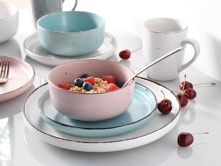 Creatable, 22908, Serie MODERN FASHION, 16-Teiliges Geschirrset, Kombiservice Aus Steinzeug, Spülmaschinen- Und Mikrowellengeeignet, Qualitätsproduktion Seturi vesela masa Naty Shop