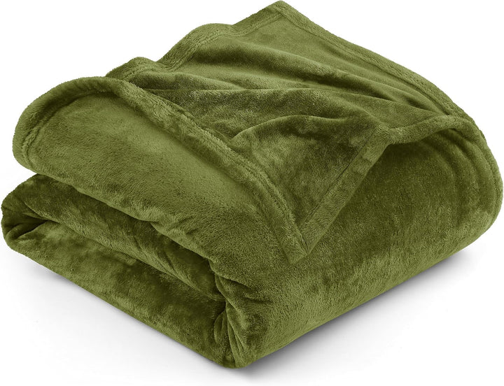 Utopia Bedding Pătură confortabilă din fleece [228X228 Cm, gri] Pătură moale, ușoară, caldă și pufoasă Pătură confortabilă și respirabilă pentru pat canapea canapea Paturi si Cuverturi Besuche den Utopia Bedding-Store Olive 228X167 Cm