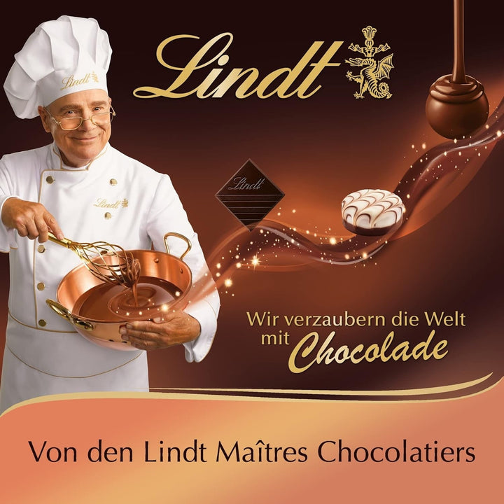 Lindt - Praline Creola, 15 bomboane de ciocolata in 4 sortimente delicioase, fara alcool, 165 grame Bomboane de Ciocolata Naty Shop