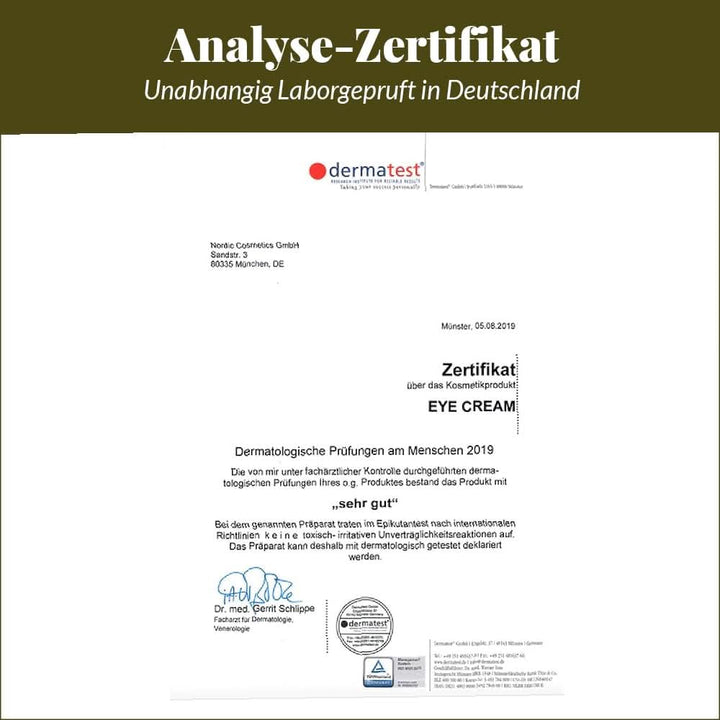 Nordic Cosmetics, Cremă de ochi vegană împotriva ridurilor și a cearcănelor cu acid hialuronic, 10ml Cosmetice si Infrumusetare Naty Shop