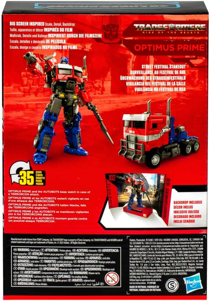 Transformers Studio Series Voyager Class Rise of the Beasts 102 Optimus Prime figurină de acțiune, roșu, alb, albastru Action figures Naty Shop
