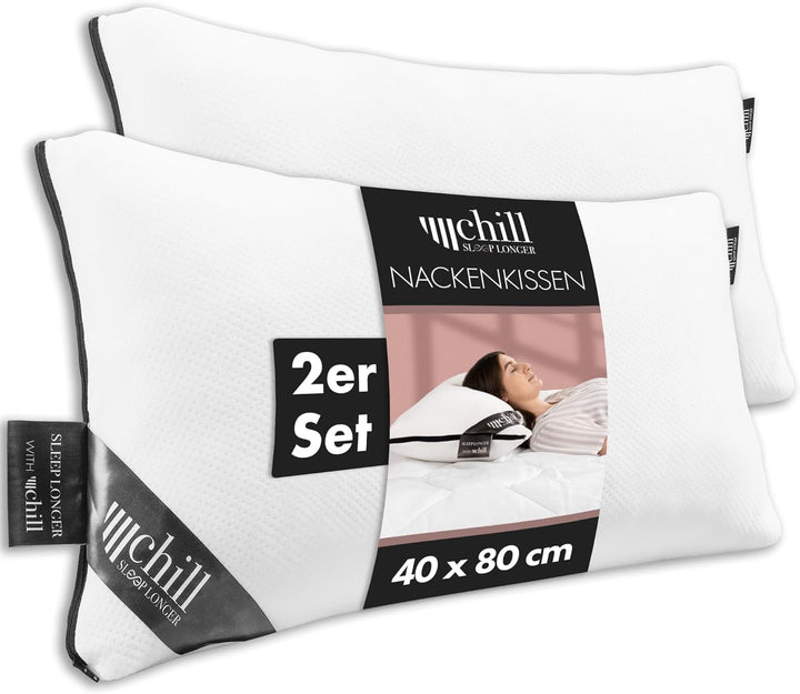 Pernă 80X80 Cm - design 2 în 1 - pernă în pernă - pernă de dormit mare respirabilă și lavabilă și 100% vegană - 2 perne 3 opțiuni - pernă cu umplutură 600G & 1200G Perne standard Naty Shop Pernă pentru gât Set de 2 - 40 X 80 Cm