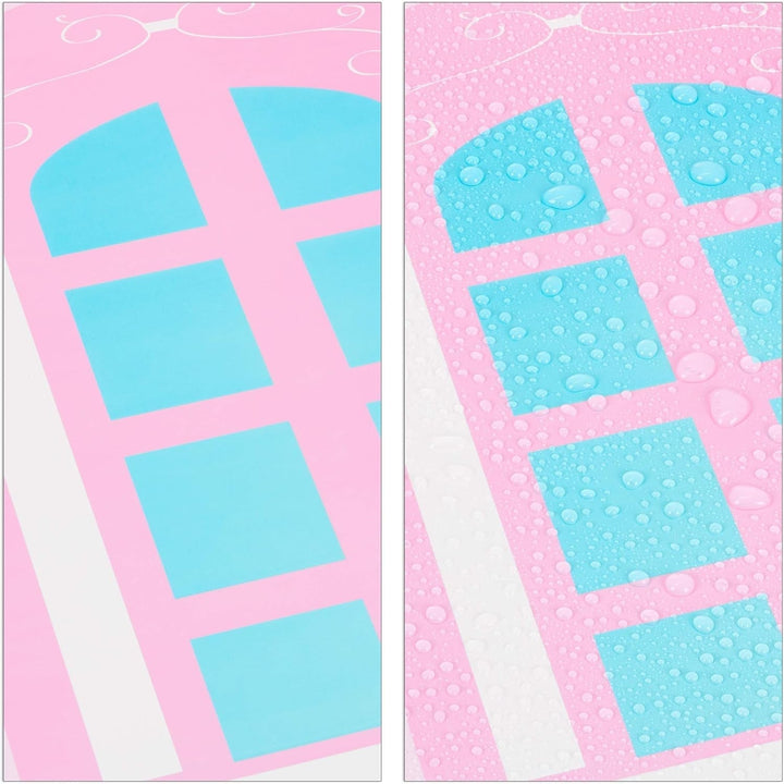 Relaxdays Raft pentru camera copiilor, castelul prințesei, plastic, dulap DIY cu uși, HBT: 128 X 110 X 37 Cm, roz Casute de papusi Naty Shop