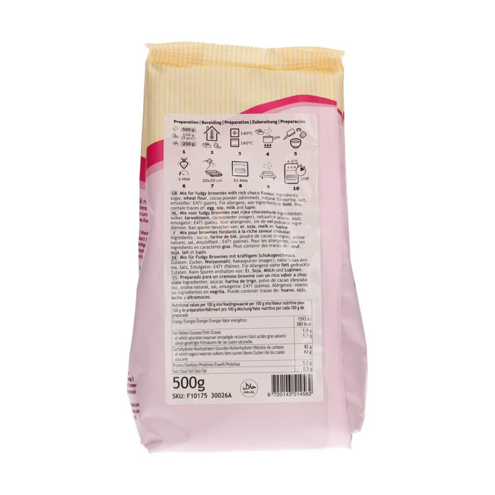 Mix Für Fudge Brownie: Einfach Zu Verwendender, Extrem Fudgy Brownie Mit Reichem Schokoladengeschmack, Halal. 500 G. Amestec pentru copt si gatit Naty Shop