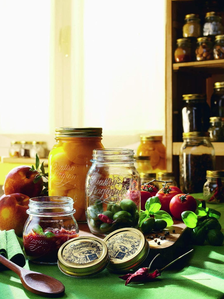 Bormioli QUATTRO STAGIONI borcan de depozitare 1 litru (pachet de 2) Cutii depozitare alimente Naty Shop