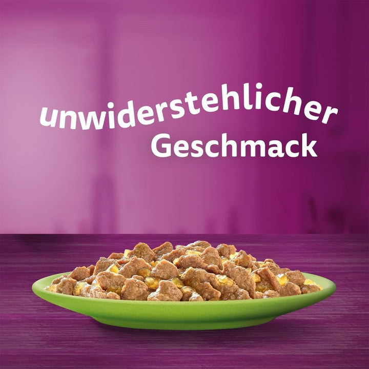 Whiskas Adult 1+ Hrană umedă pentru pisici Selecție mixtă în jeleu, 84 pliculețe, 84X85G (1 pachet vrac) - Hrană umedă de înaltă calitate, Pentru pisici adulte