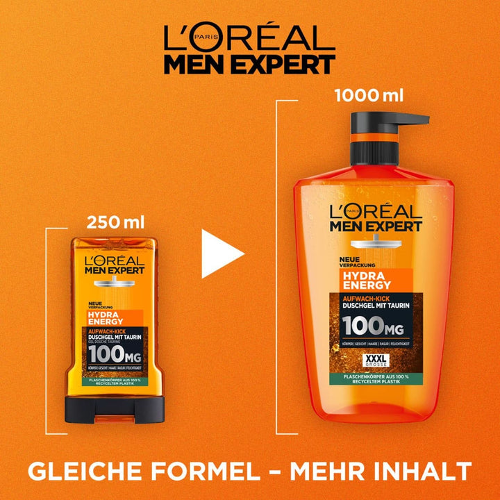 L'Oréal Men Expert XXXL Gel de duș și șampon pentru bărbați, 1 litru Naty Shop