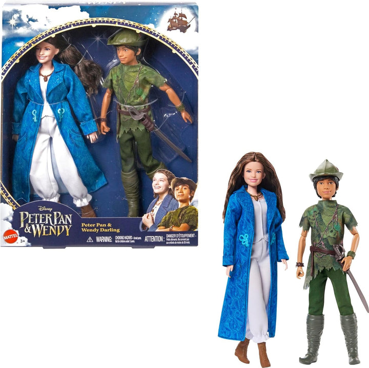 DISNEY Peter Pan & Wendy - Mobil cu ținute tipice și accesorii detașabile, pantaloni din țesătură moale, pentru reconstituirea scenelor preferate sau joacă creativă, pentru copii cu vârsta de 3 ani și peste, HNY36 Papusi Naty Shop Titlu implicit