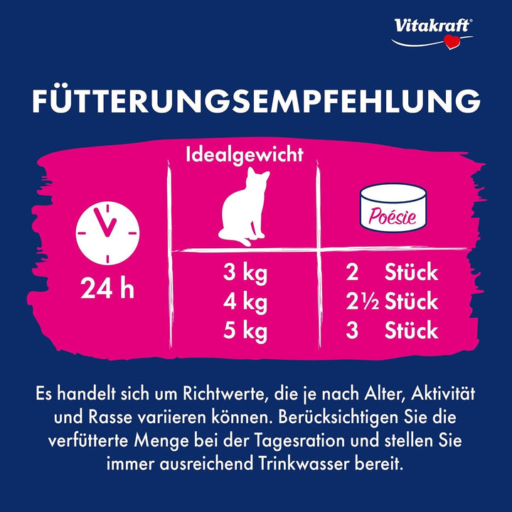 Vitakraft Poésie Mousse, hrană umedă pisică, mousse aerisit, cu somon, fără zahăr și cereale adăugate (12X 85G)