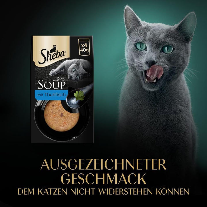 Sheba Multipack Soup - Hrană umedă pentru pisici într-o pungă porționată - Ton - 40 X 40G