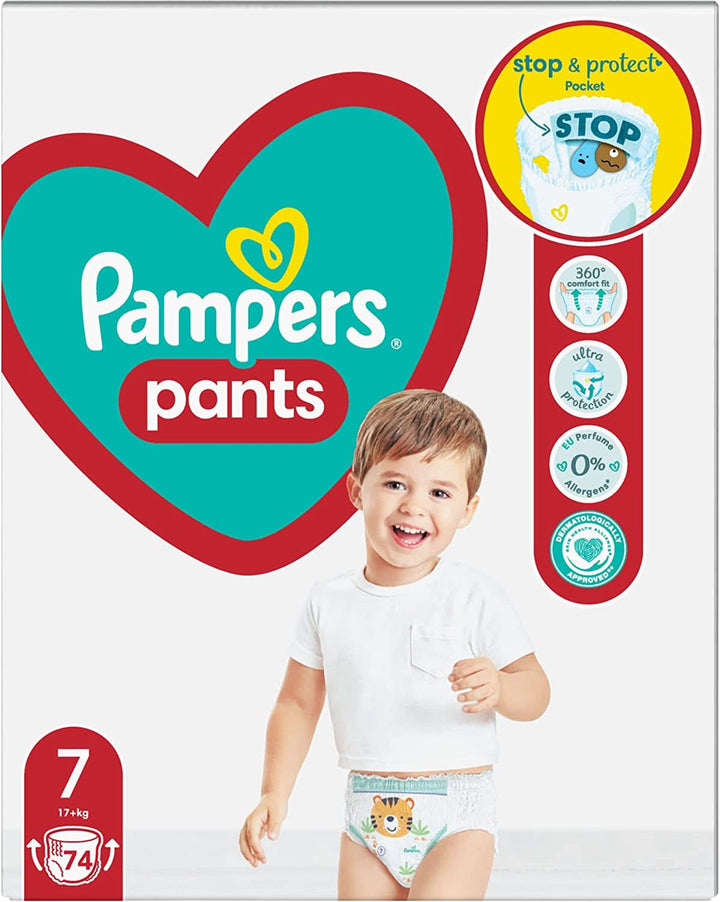 Pampers (versiunea clasica), pantaloni băiat/fată 7 74 buc Mama si Copilul Naty Shop