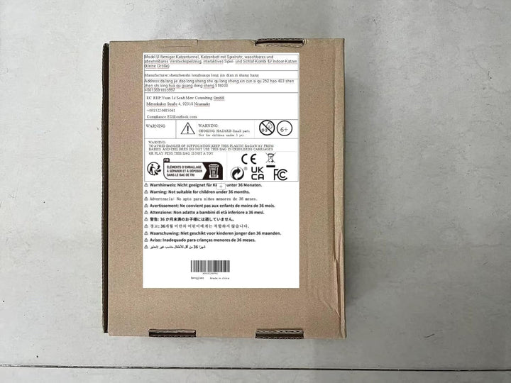 Tunel pentru pisici în formă de U, pat pentru pisici cu tub de joacă, jucărie de-a v-ați ascunselea lavabilă și detașabilă, combinație interactivă de joacă și somn pentru pisici de interior (mărime mică)