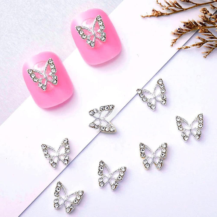 10 piese aliaj fluture unghii farmece metalice Nail Art pandantiv pietre pentru diamante unghii pietre prețioase unghii bijuterii arta decorațiuni Nail Art bijuterii confecționare