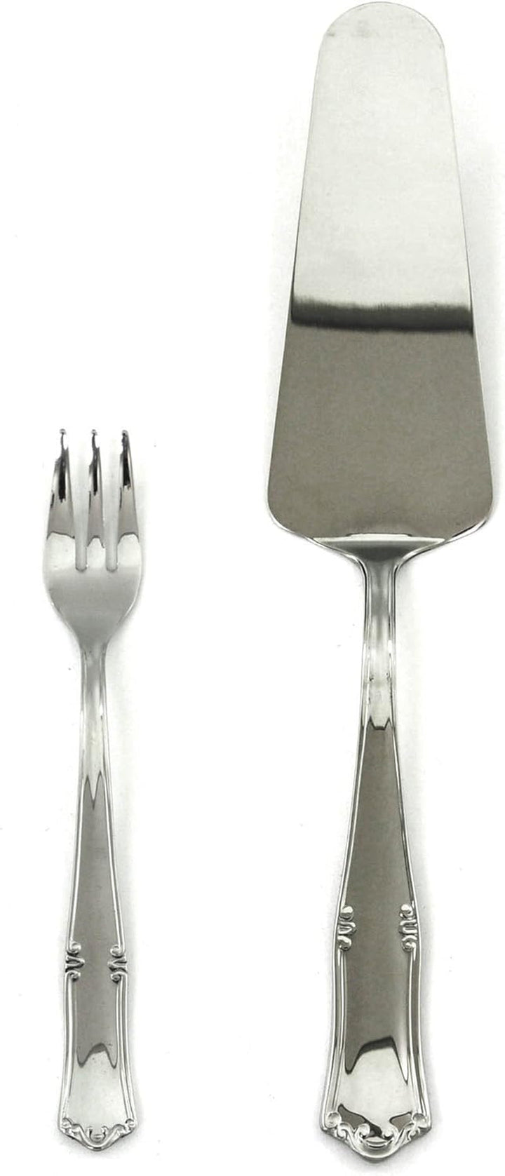 Set de tacâmuri Bavaria Moka, oțel inoxidabil, de culoare argintie, se poate spăla în mașina de spălat vase Bucatarie Naty Shop Set tort din 13 piese