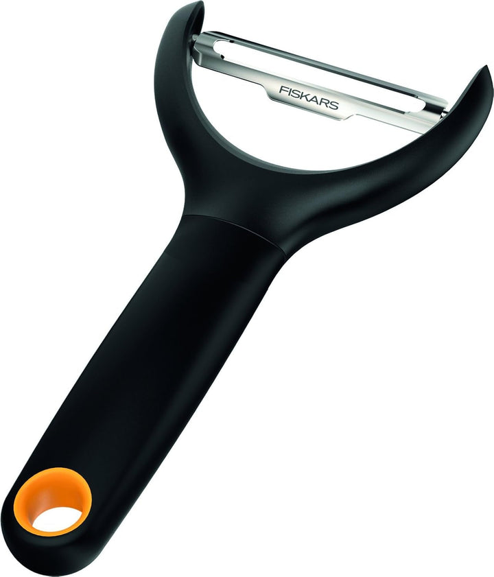 Fiskars Peeler cu lamă mobilă, lungime: 18 cm, oțel/plastic Naty Shop 15.1 X 7.9 X 2 Cm Cap în Y: Lamă mobilă