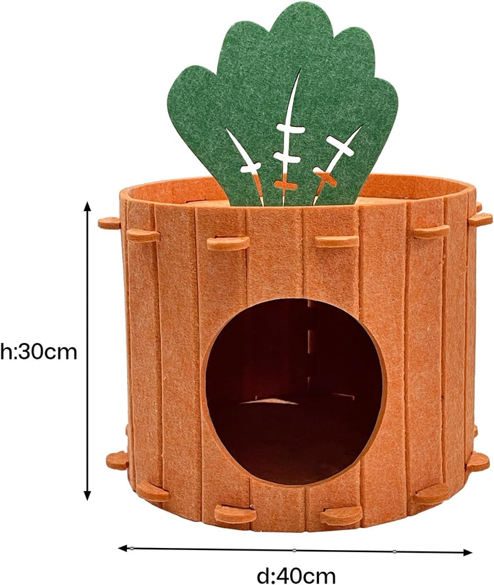 Paturi versatile pentru pisici, semi-curgătoare, cu morcovi, glisoare confortabile din pâslă pentru interior și exterior, paturi relaxante pentru pisici Carnation