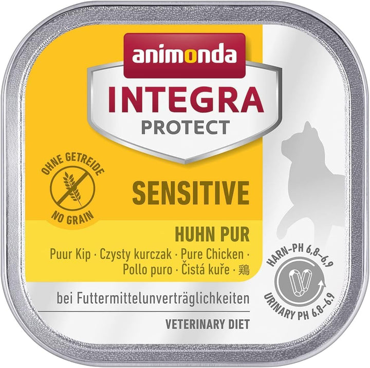 Animonda INTEGRA PROTECT Hrană umedă pentru pisici Sensitive Pure Pork (16 X 100G), recomandată de veterinari pentru alergii alimentare, hrană dietetică dezvoltată de veterinari pentru pisici adulte
