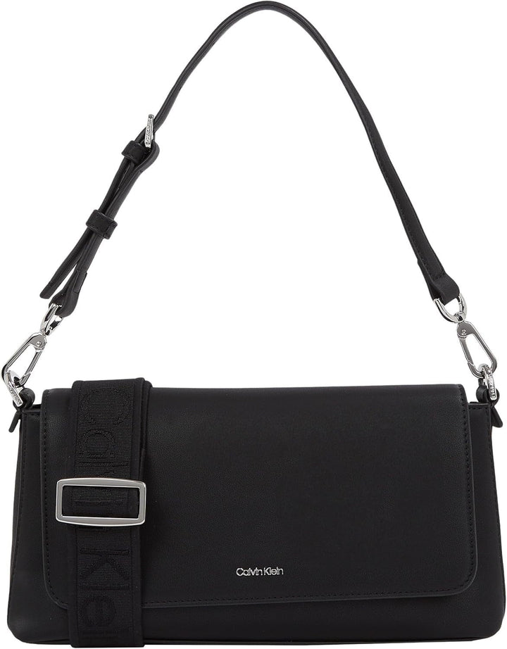 Calvin Klein Women's Shoulder Bag Must Convertible Detachable Strap, Black (Ck Black), One Size Genti Femei Naty Shop Titlu implicit